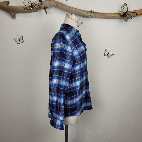 Lands end plaid flannel button up medium weight - Picture 7 of 10